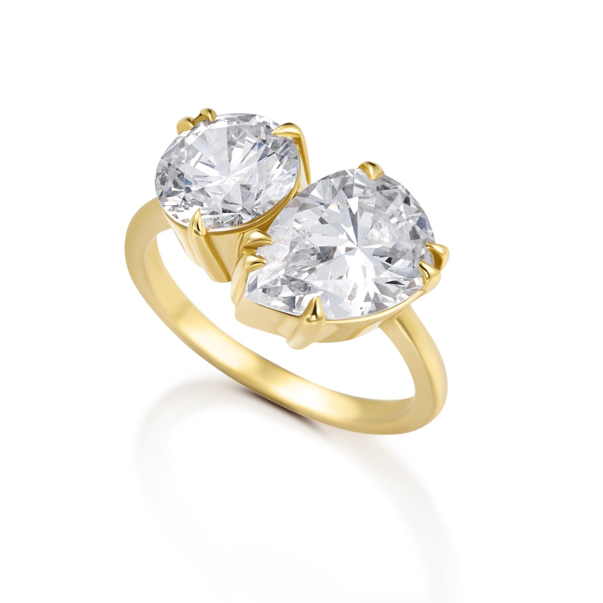 14kt Rose Gold Black Diamond Moon Ring | La Kaiser
