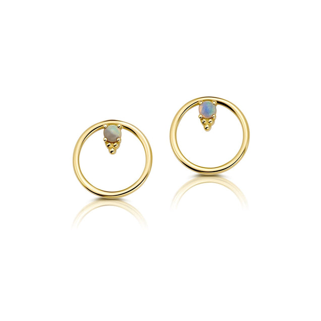 Circle Opal Earring Jewelry Bayou with Love 