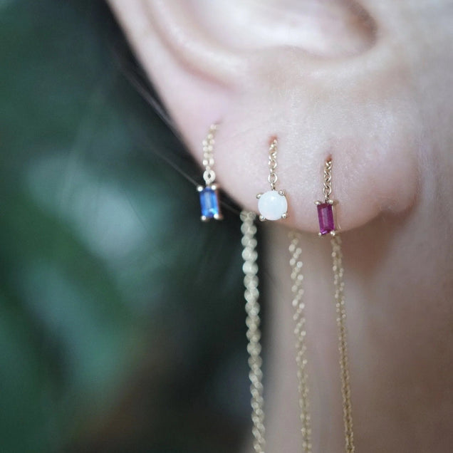 Opal Threader Earring Jewelry Bayou with Love 