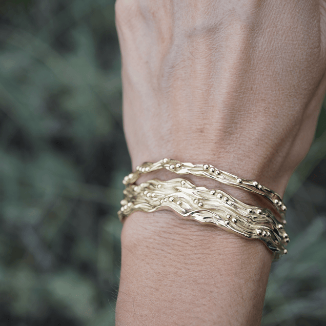 The Large Golden Rio Cuff Jewelry Bayou with Love 