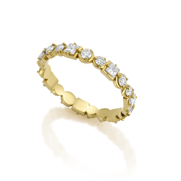 ROUND PRINCESS DIAMOND BAND Bridal Jewelry Bayou with Love 