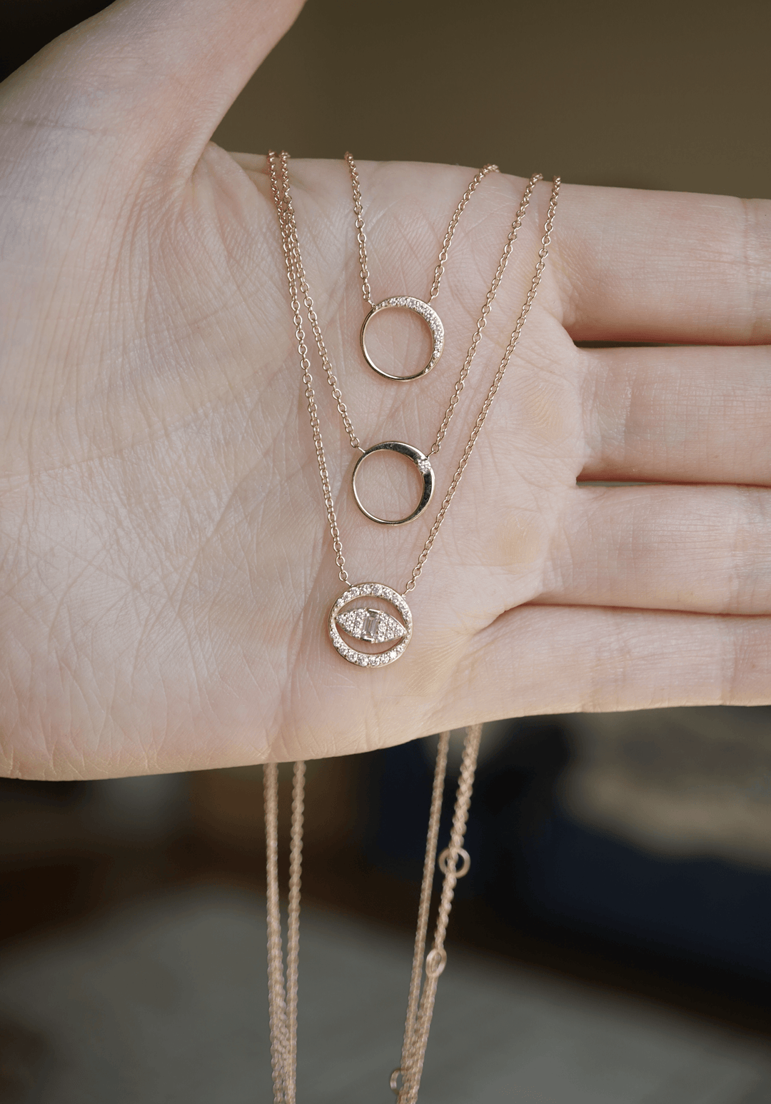 Diamond Crescent Moon Necklace Bayou with Love 