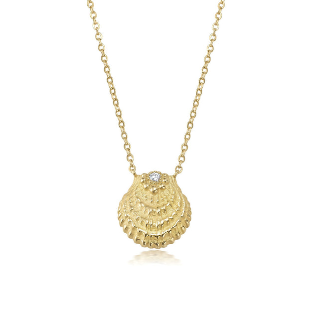Diamond Sunrise Shell Necklace Jewelry Bayou with Love 