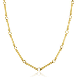 Long Gold Rattan Necklace Jewelry Bayou with Love 