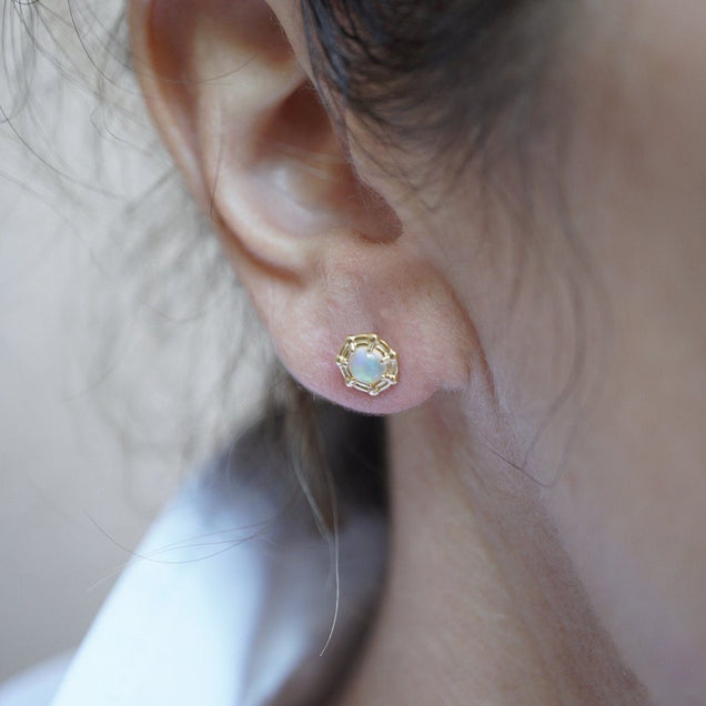 Opal Rattan Studs Jewelry Bayou with Love 