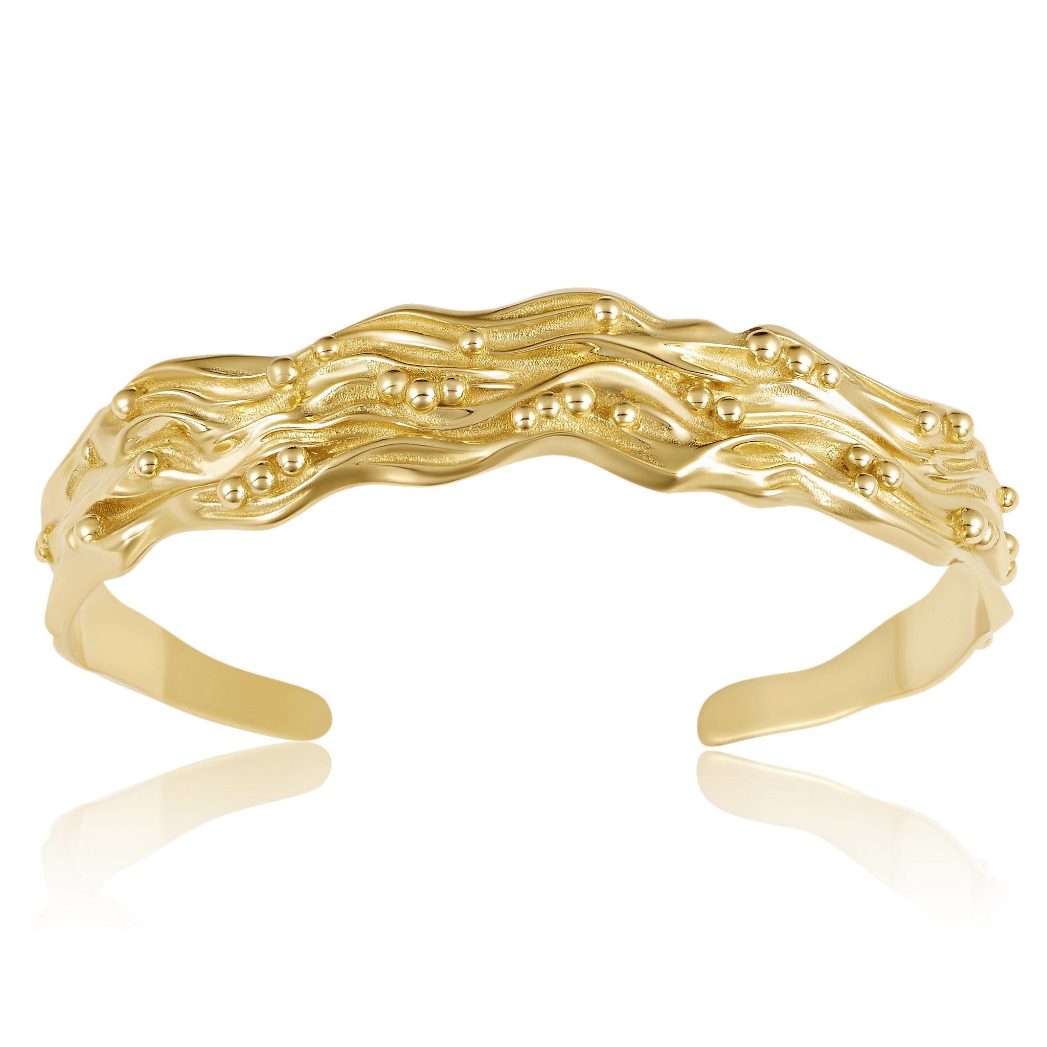 The Large Golden Rio Cuff Jewelry Bayou with Love 