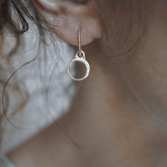 Diamond Crescent Moon Earrings Jewelry Bayou with Love 