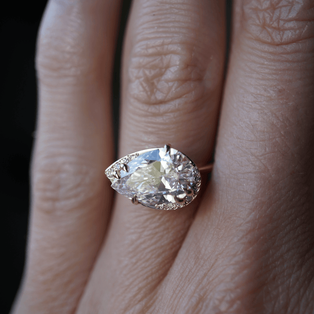 Lunar Pear Engagement Ring Bayou with Love 